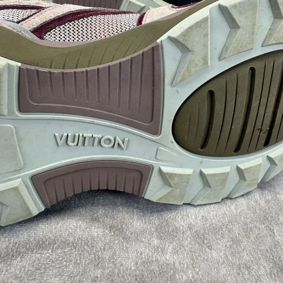Louis Vuitton Maroon and Aqua Sneakers
